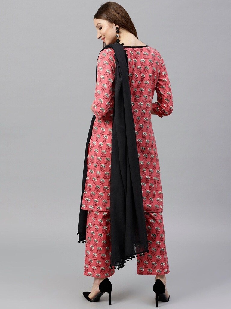Floral Print Kurta, Trouser/Pant 